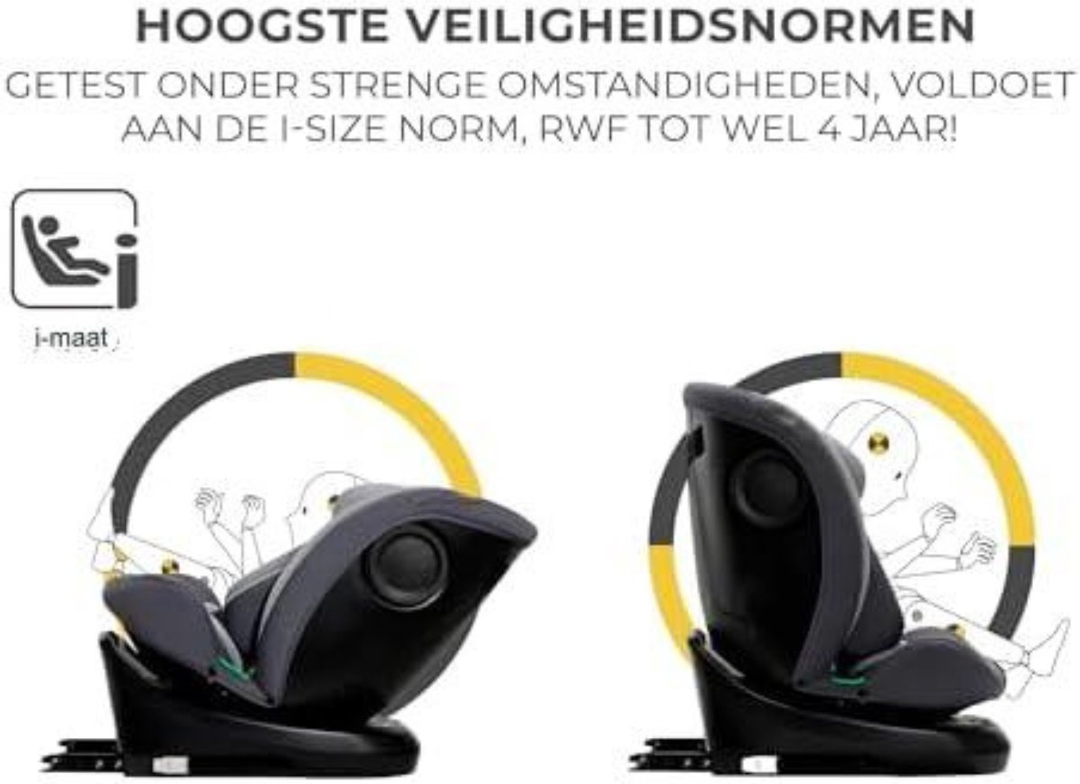 LIONELO Lavender i-Size Autostoel (76-150 cm, 9-36 kg) Groep 1/2/3, ISOFIX & Top Tether, R129, Versterkte Hoofdsteun 13x Verstelbaar, 5 Ligstanden, Zijbescherming, Geavanceerde Ventilatie, Beige