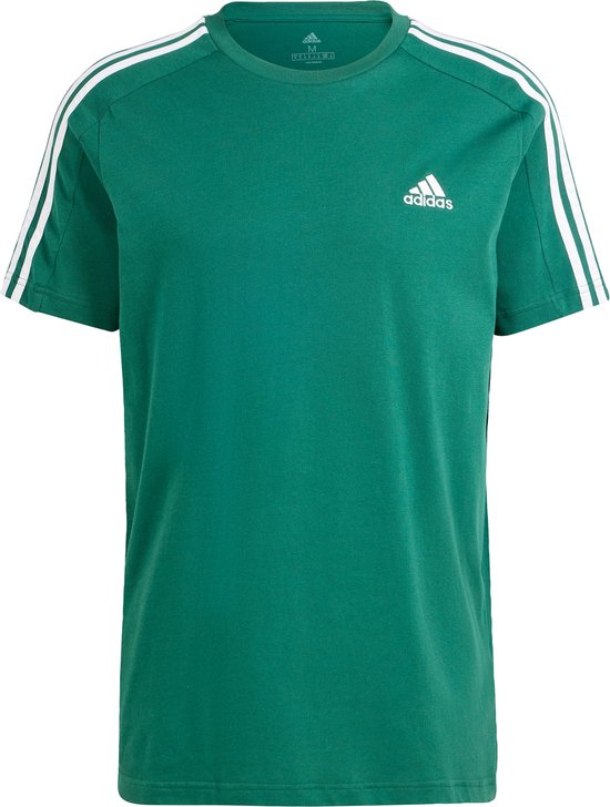 adidas Sportswear Essentials Single Jersey 3-Stripes T-shirt - Heren - Groen- M