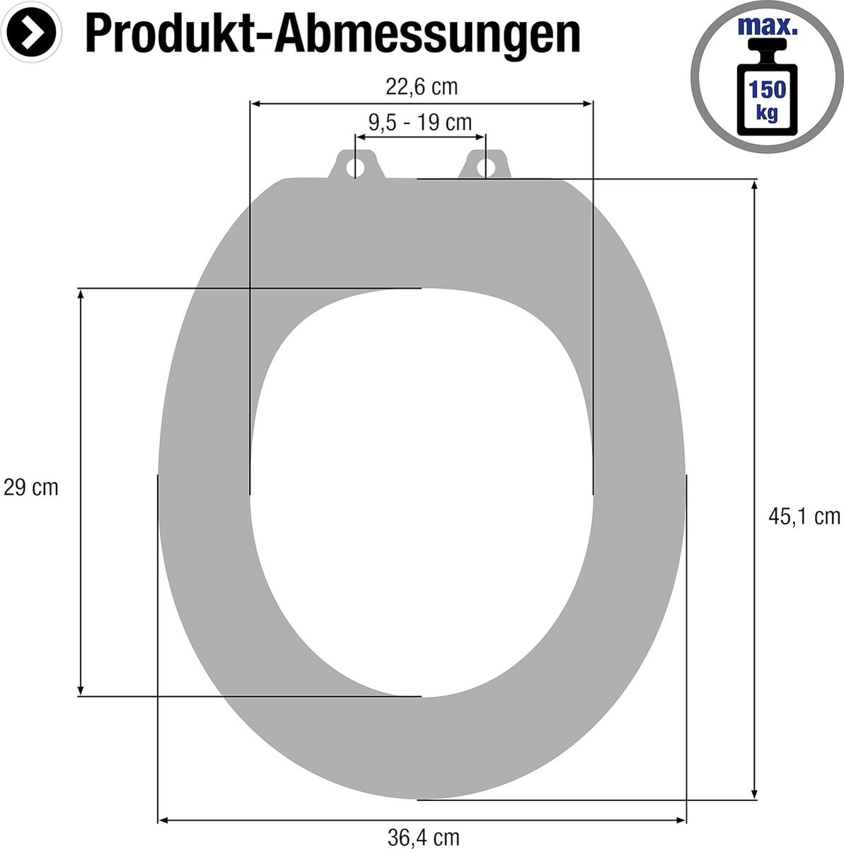 Goedkoopste closing mechanism I High quality - toiletdeksel met snelsluiting voor eenvoudige reiniging, Duroplast wc-deksel