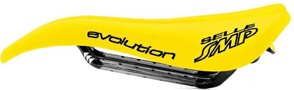Selle Smp Evolution Carbon Zadel Geel 129 mm Man