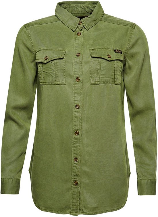 Superdry Vintage Military Shirt Groen 2XS Vrouw