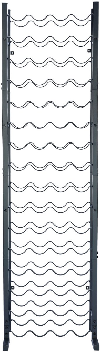 Lendo Online Wijnrek voor 64 flessen 45x20x160cm (LxBxH) Wijnkast - Wijnfleshouder - Wijnopslag met kurkentrekker Zwart Poedercoating Metaal Staal Flessenrek Industriële stijl – foto 6