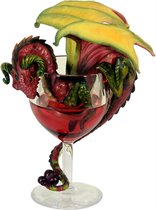Boutique Trukado - Drankjes Draak Rode Wijn door Stanley Morrison - Met de hand beschilderd - (hxb) 19cm x 13cm