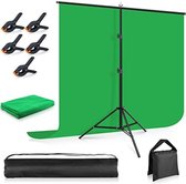 Green Screen Met Statief - Achtergrondsysteem - Green Screen Doek - Green Screen Studio