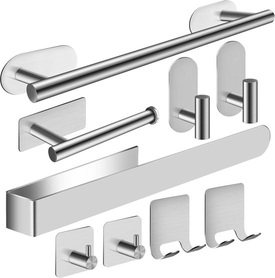 Towel Holder No Drilling 9 Pieces Towel Holder Bathroom Towel Holder