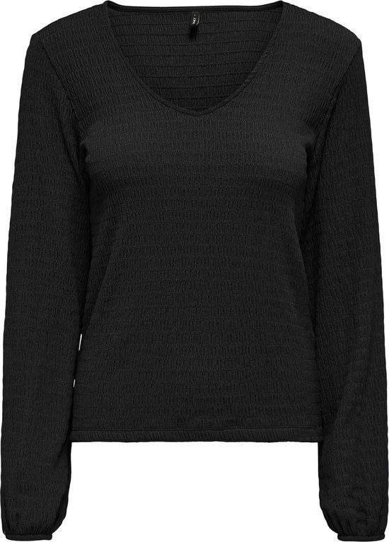 Only T-shirt Onlmadelina L/s V-neck Top Cc Jrs 15311815 Black Dames Maat - L