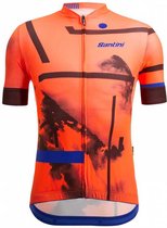 Santini Delta Berg Korte Mouwen Fietsshirt Oranje M Man