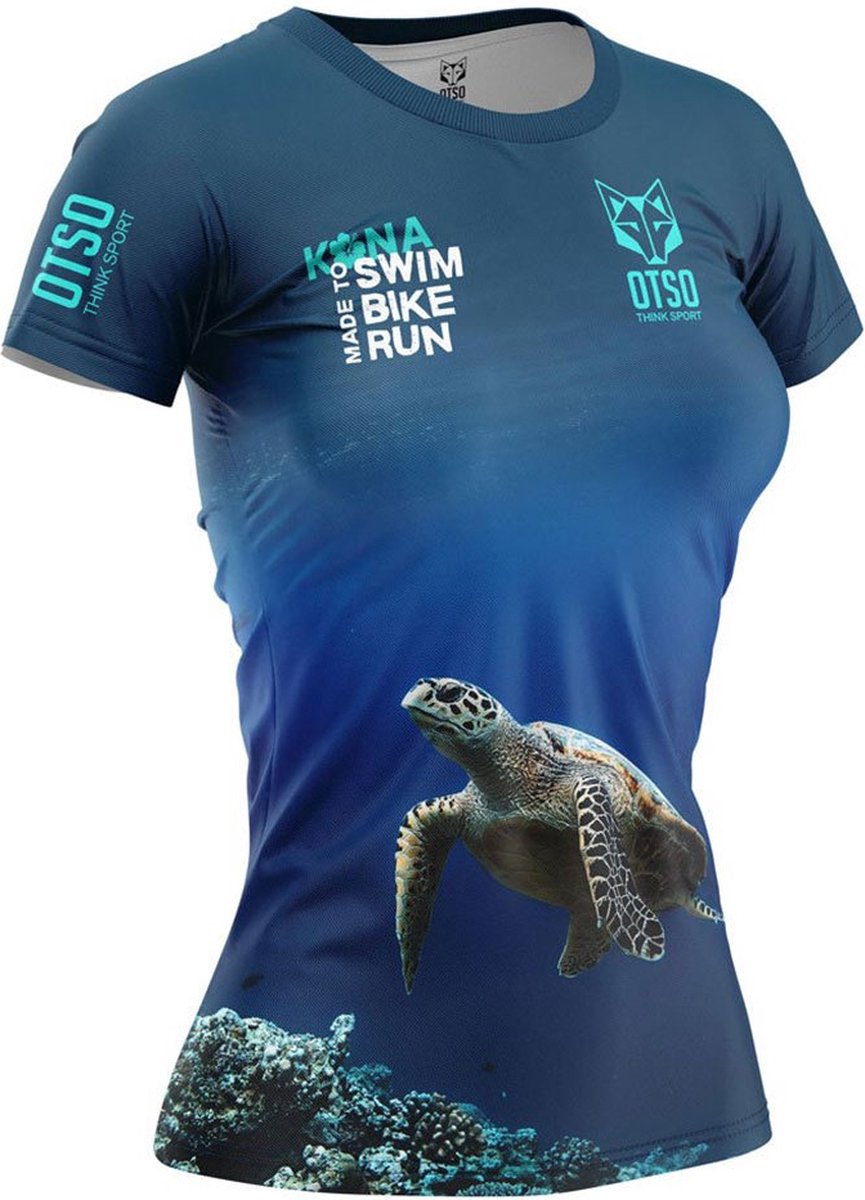 Otso Kona Turtles T-shirt Met Korte Mouwen Blauw XS Man