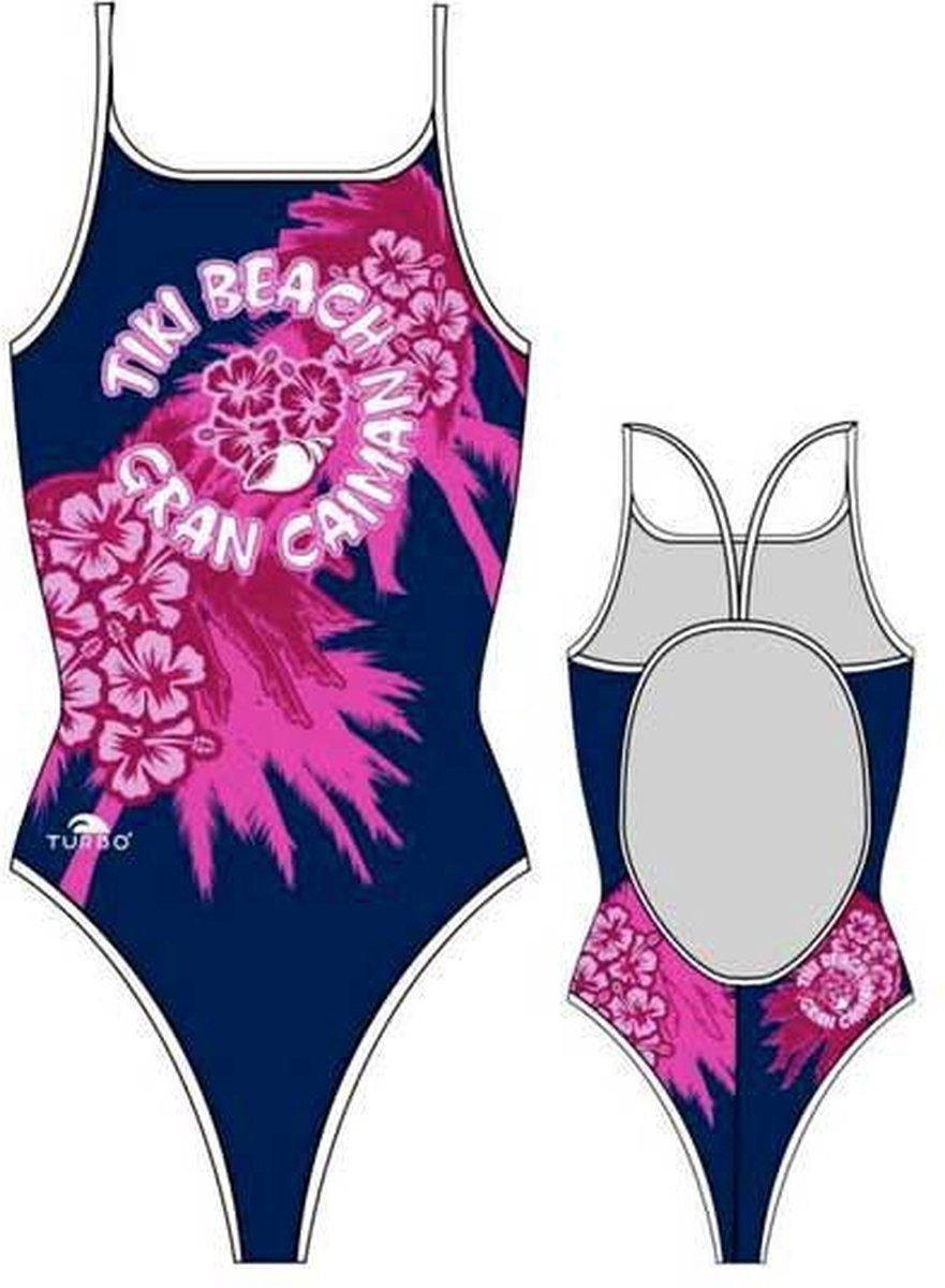 Turbo Tiki Beach Zwemkleding Blauw 5XL Vrouw Navy