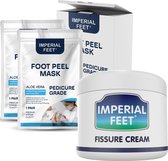 Imperial Feet Voetverzorgingsset: Klovenzalf en Voet Peeling Masker - Intensieve Behandeling voor Zachte Voeten, Verwijdert Eelt, Herstelt Droge Huid & Hielkloven - Inclusief 2 Exfoliërende Maskers