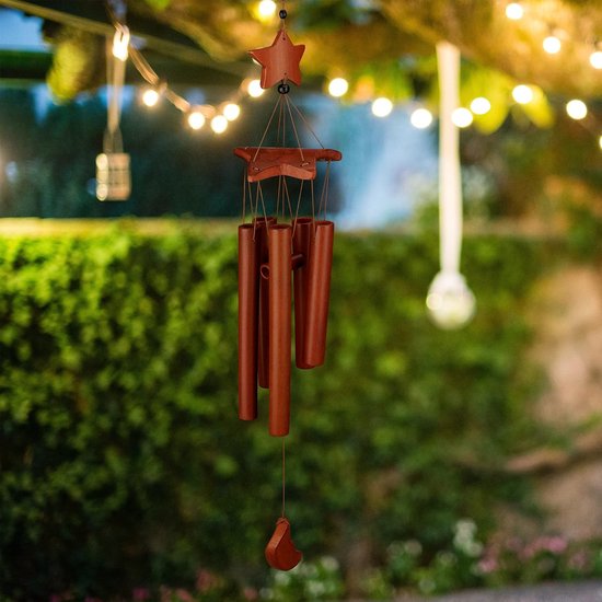 Bamboe Windgong, Houten Windgong Voor Buiten Met Een Verbazingwekkende Diepe Toon Voor Tuin Terras Huis Of Buitendecoratie Van Bamboe