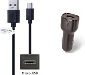 2.1A Auto oplader + 0,5m Micro USB kabel. Autolader adapter geschikt voor o.a. Tolino (Libris) Epos, Epos 2, Page, Page 2, Shine 1 / 2 / 3 / 4, Tab 7, Tab 8, Tab 8.9, Vision 2 / 3 / 4 / 5