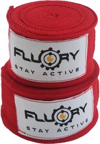 Fluory Boksbandages Hand Wraps Rood 300 cm