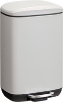 Luxe pedaalemmer - licht grijs - soft close - 5 l - 5 liter - kantoor - slaapkamer - badkamer - keuken