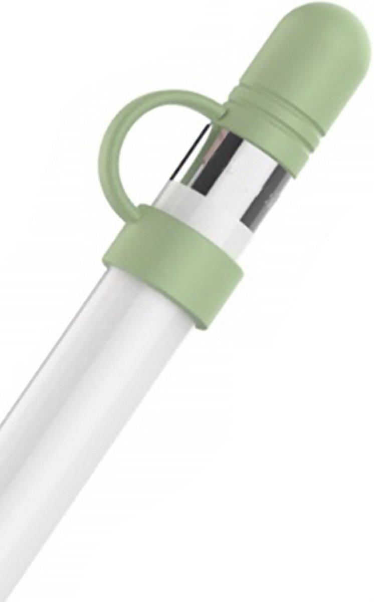 Ibley Siliconen dop voor Apple Pencil Groen - Vervangende dop - Anti lost cap - Dop beschermer - Lightning connector cover