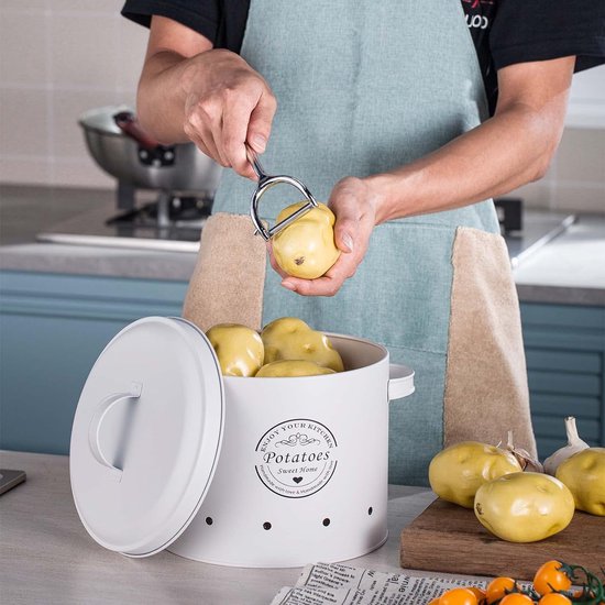 HIKITCHEN® Voorraadcontainer, aardappelpot, uienpot en knoflookpot opslag in de HIKITCHEN® Voorraadcontainer, aardappelpot, uienpot en knoflookpot opslag in de