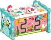 IBI-IRN Cube d'activités - Convient aux bébés et aux enfants à partir de 9 mois - speelgoed Montessori - Jouets interactifs - speelgoed en plastique - Blauw - Multifonctionnel 8 en 1 - jouets sensoriels - hibou - petit