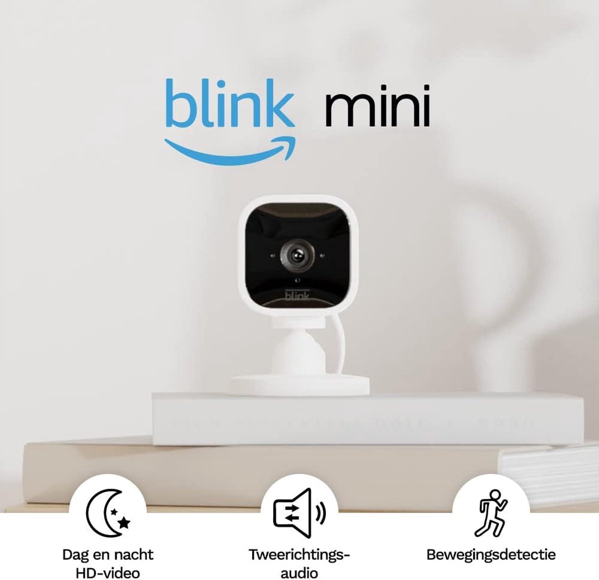 Blink Mini Beveiligingscamera Voor Binnen - 1080p HD - Nachtzicht - Bewegingsdetectie - Tweerichtingsaudio - Mobiele App - Video Opname