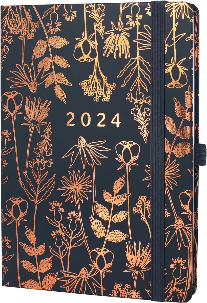 Everyday A5 Diary 2024 week to view with Vertical Layout. Stunning Appointment Book runs Jan - Dec'24. 2024 Diary A5 Week to View with Space for Times & To-Do Lists