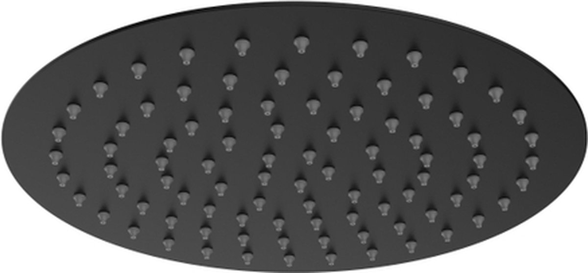 Adema Calypte hoofddouche - 25cm - Rond - Zwart mat