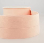 Voorgeplooide elastiek dubbel te plooien 1 meter - licht roze - Stoffenboetiek