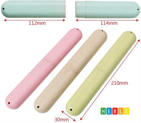 *** Brosse à Dents - Tube de Voyage - Porte Brosse à Dents - Protecteur - Rangement - Étui - Voyages - 4 Couleurs - par Hebler ***