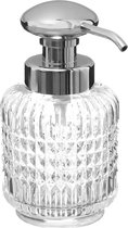 5Five Pompe/distributeur de savon Diamond Lotion - transparent - 8 x 16 cm - 270 ml - verre