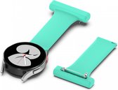 Universeel Smartwatch 20MM Siliconen Bandje Geschikt Voor Verpleegkundigen - Geschikt Voor Dames - Mint Groen