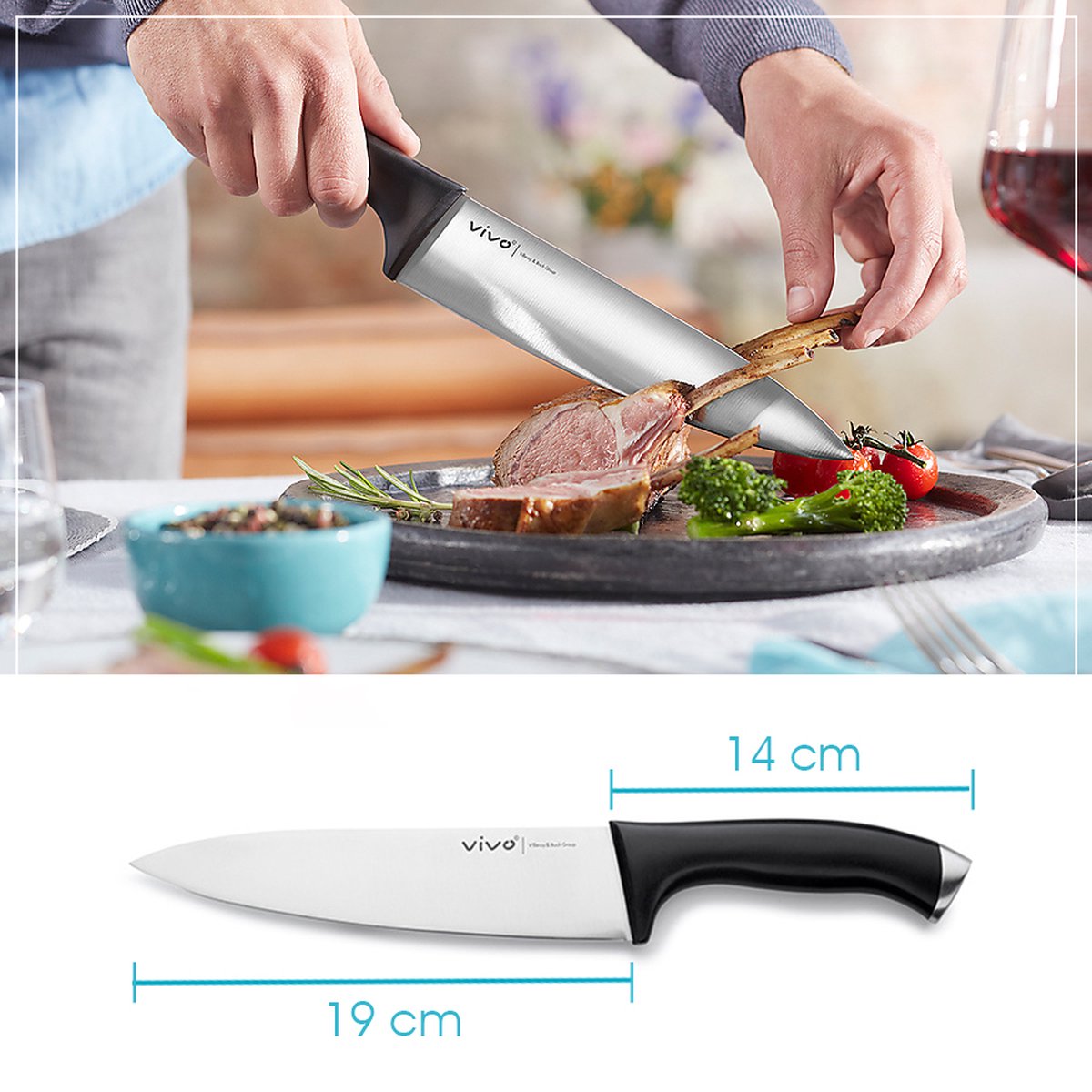 Villeroy & Boch - Vivo - Couteau de chef - Kochmesser - couteau de chef -  Cadeau... | bol