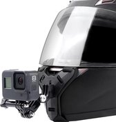 Premium Motorhelm Bevestiging Geschikt voor GoPro Camera - Action Cam Helm Mount - Motor Accessoires - Zwart