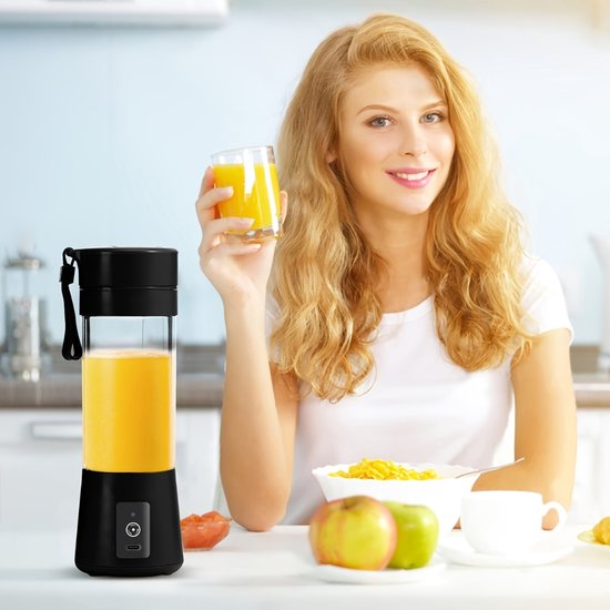 Livano Portable Blender - Shakebeker Met Mixer - Draadloze Blender - Elektrische Shakebeker - Blender To Go - Draagbare Blender - Groen van Livano — afbeelding 5