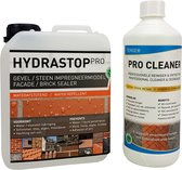 Hydrastop 2,5 Liter + 1 Liter Tergeo Pro Cleaner - Gevel Reinigen - Gevel impregneren - Impregneermiddel - Nano Technologie