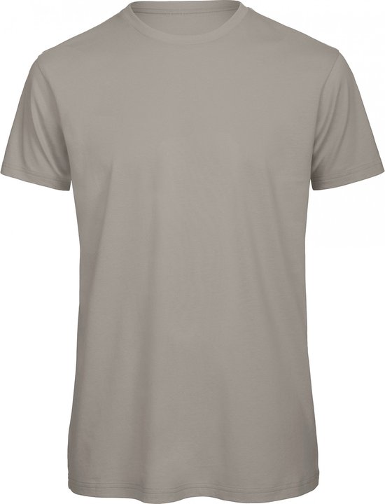 T-shirt Heren XL B&C Ronde hals Korte mouw Light Grey 100% Katoen