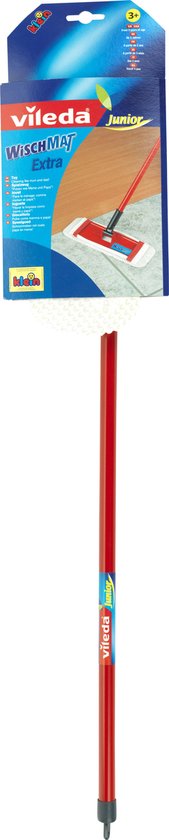 Klein Toys Vileda wisser - inc. afneembaar dweilopzetstuk - 2x10x50 cm - rood - Klein