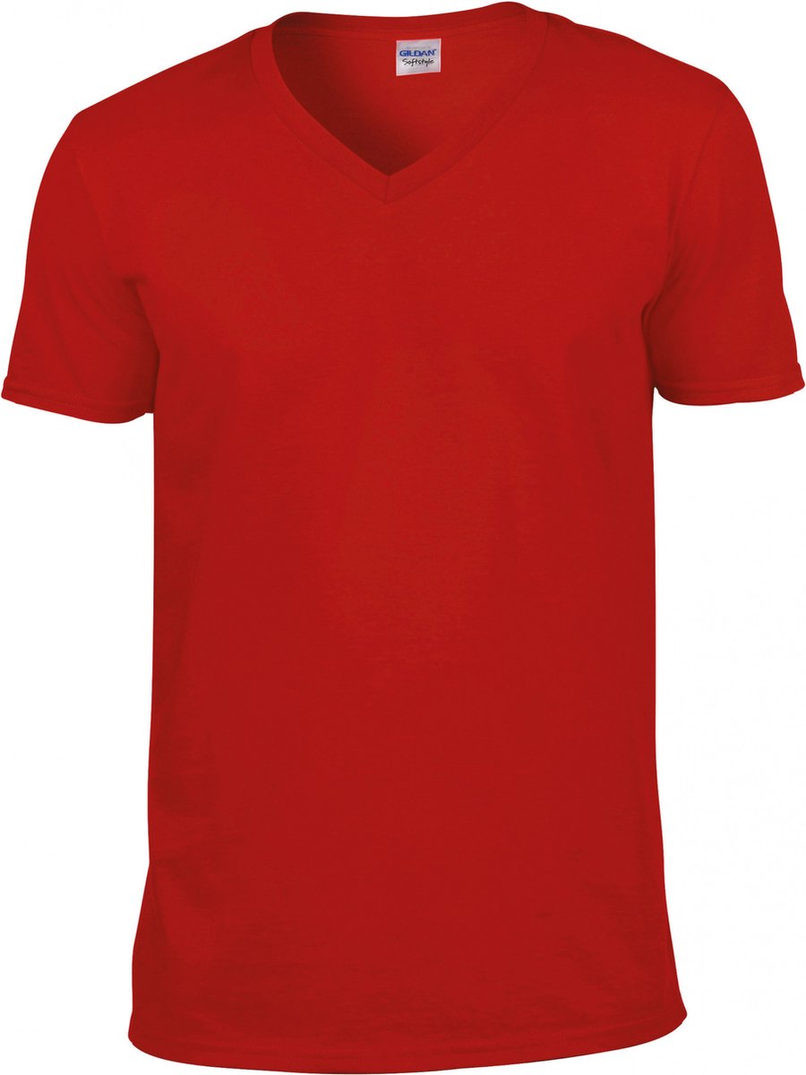 Gildan Softstyle Euro Fit Adult V-neck T-shirt GI64V00 - Red - S