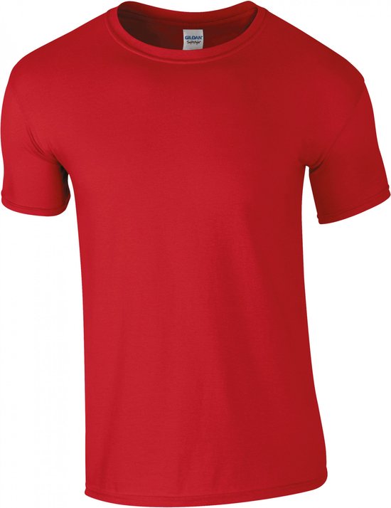 T-shirt Heren 5XL Gildan Ronde hals Korte mouw Red 100% Katoen