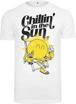 Mister Tee - Chillin' the Sun Heren T-shirt - 5XL - Wit