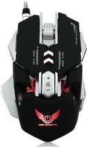 DrPhone Xero® Series Gaming Mouse - Gaming 3200 DPI Optical Programmable + Driver Wired / Wired - Game Mouse - LED - Zwart
