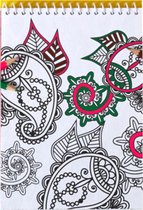 Kleurboek voor volwassen - Mandala's - Cadeaus onder 10 euro - Blok met spiraal 100 pagina's - Gratis Verzonden