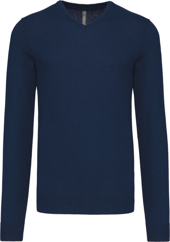 Pull/Cardigan/Gilet Homme XXL Kariban Col V Manches longues Marine 50% Katoen, 50% Acryl