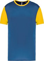 Tweekleurig herenshirt jersey met korte mouwen 'Proact' Royal Blue/Yellow - XL