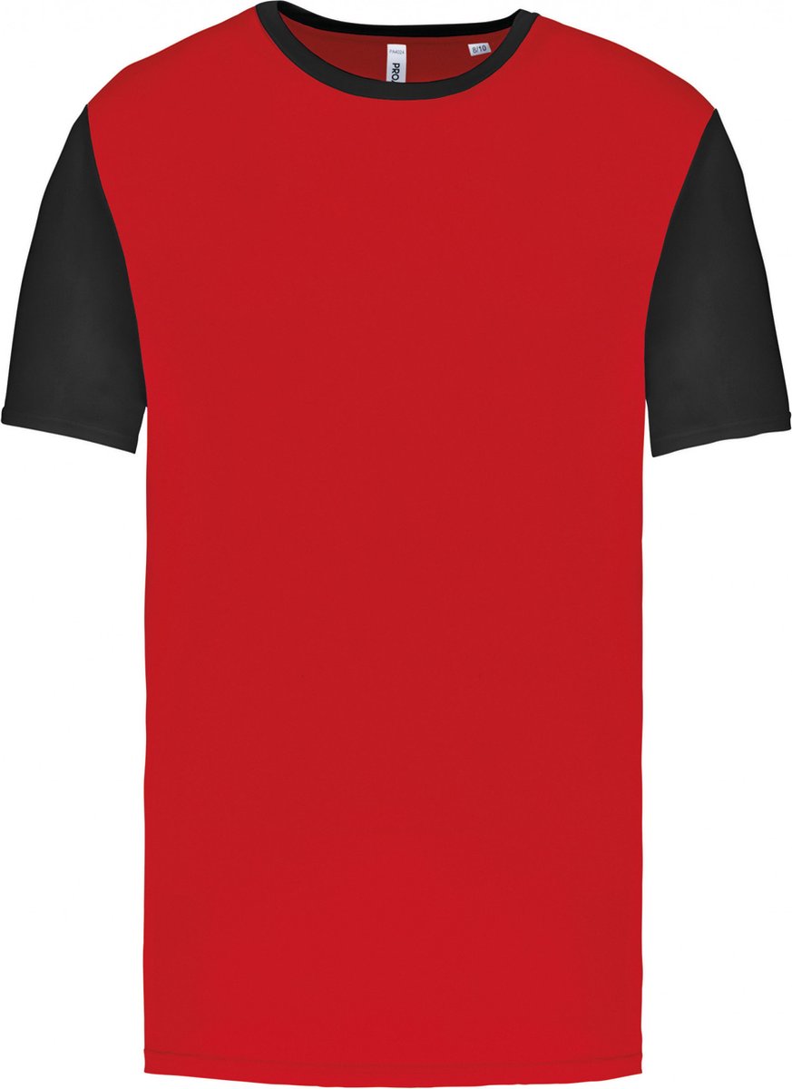 SportSportshirt Kind 8/10 years (8/10 ans) Proact Ronde hals Korte mouw Sporty Red / Black 100% Polyester