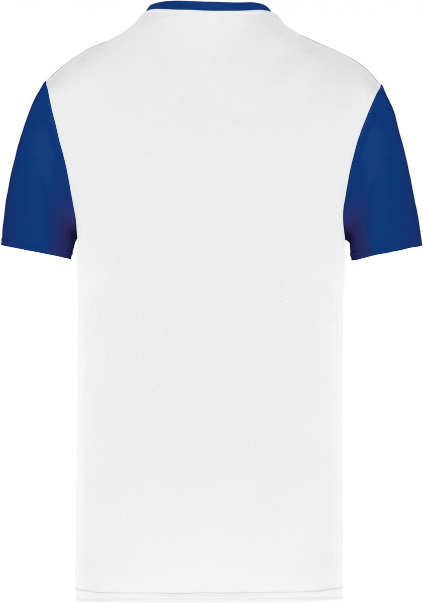 SportSportshirt Kind 4/6 years (4/6 ans) Proact Ronde hals Korte mouw White / Dark Royal Blue 100% Polyester