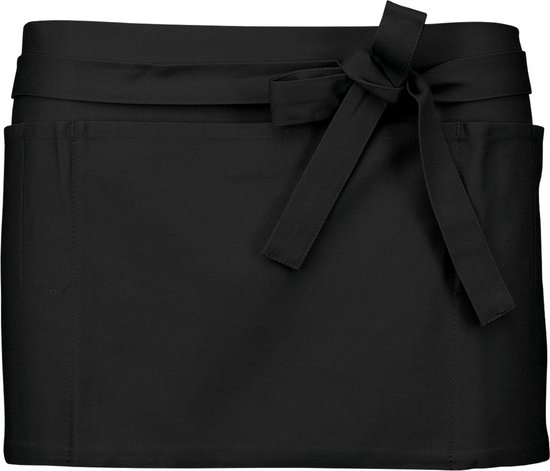Schort/Tuniek/Werkblouse Unisex One Size Kariban Black 100% Katoen