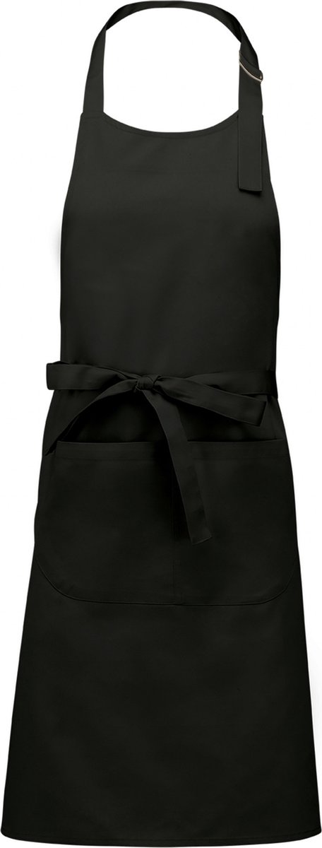 Schort/Tuniek/Werkblouse Unisex One Size Kariban Black 35% Katoen, 65% Polyester
