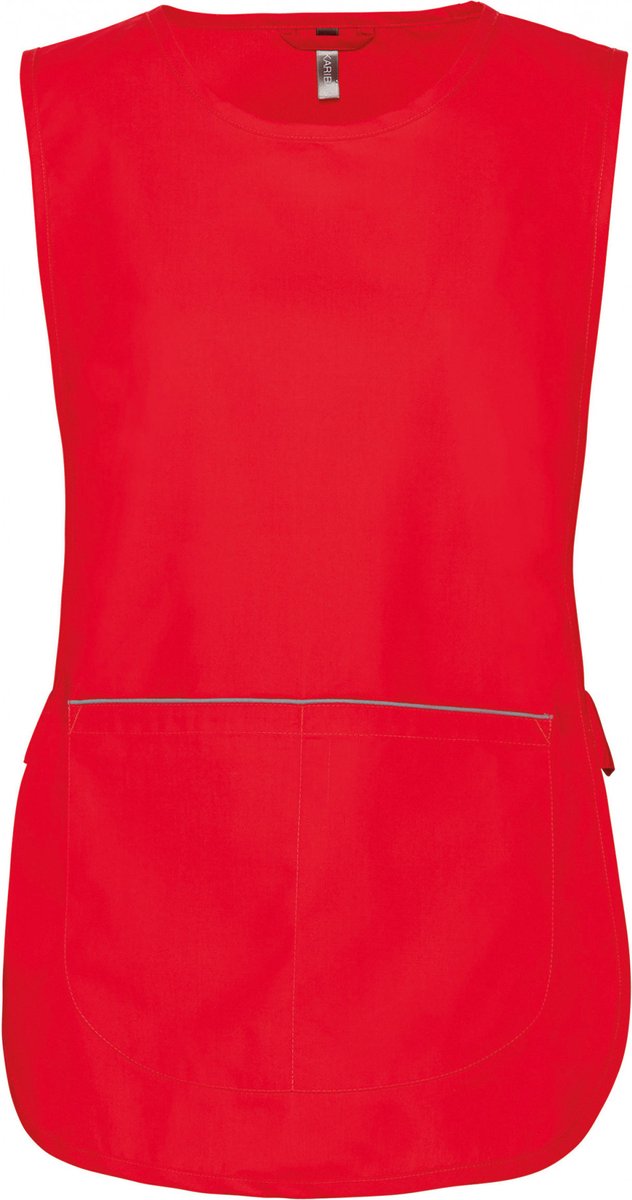 Schort/Tuniek/Werkblouse Dames XXL/3XL Kariban Red 65% Polyester, 35% Katoen