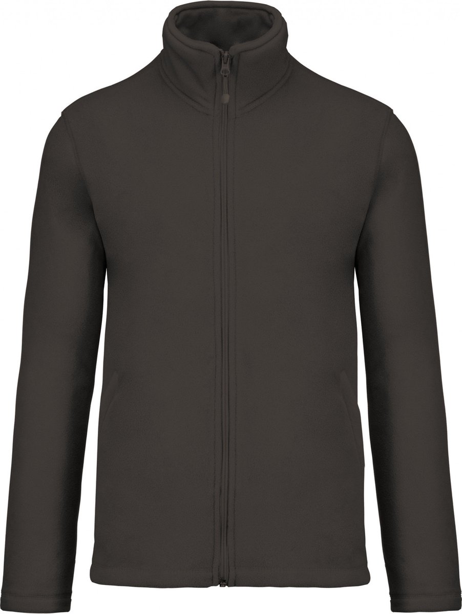 Kariban Microfleece met rits heren K911 Dark Grijs
