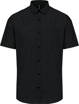 Overhemd Heren 4XL Kariban Korte mouw Black 70% Katoen, 30% Polyester