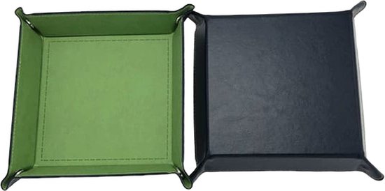 Dobbelsteenbak - Groen - Dice Tray - Dungeons And Dragons - Pitjesbak - Dobbelbak - Dobbelpiste - Pokerpiste - Dice Box - Dobbelbak - Dobbelstenen