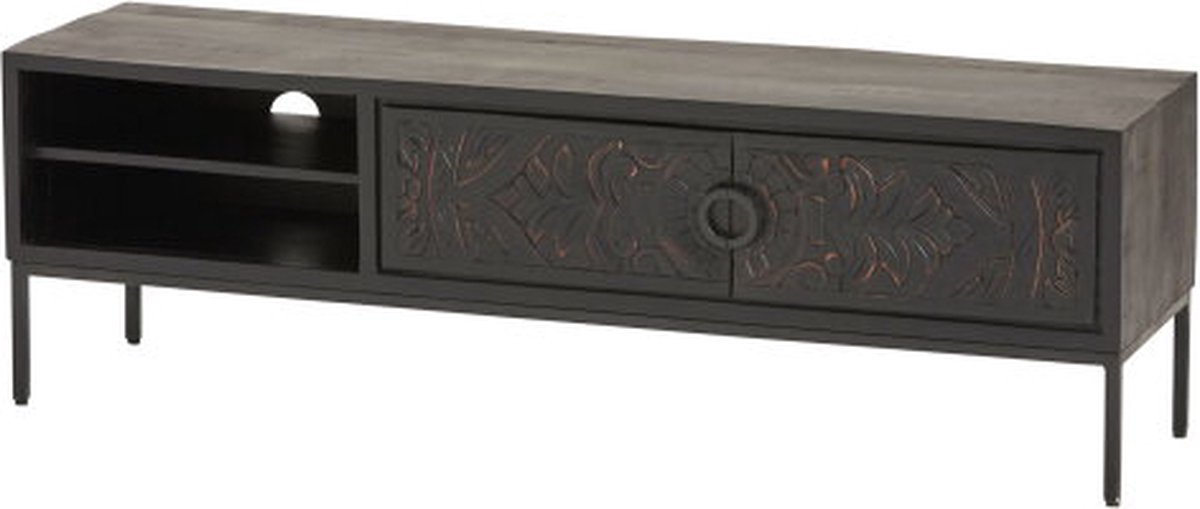 Tv-meubel Carving Mangohout 160 cm | MySons